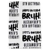 ハッピーバースデーブルボーイ10代の若者10代のボーイ ミディアムペーパーバッグ (裏面)