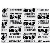 ハッピーバースデーブルボーイ10代の若者10代のボーイ ラージペーパーバッグ (正面)