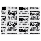 ハッピーバースデーブルボーイ10代の若者10代のボーイ ラージペーパーバッグ (裏面)