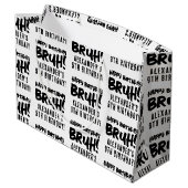 ハッピーバースデーブルボーイ10代の若者10代のボーイ ラージペーパーバッグ (裏面アングル)