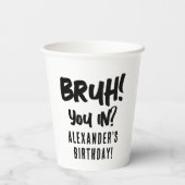 ハッピーバースデーブルボーイ10代の若者10代のボーイ 紙コップ (裏面)