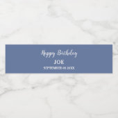 ハッピーバースデーブルーウォーター瓶ラベル ペットボトルラベル (シングルラベル)