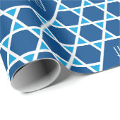 ハッピーバースデーブルースターパターパーソナライズされたン ラッピングペーパー (ロールコーナー)