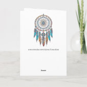 ハッピーバースデーブルードリームキャッチャー神秘的 カード (裏面)