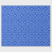 ハッピーバースデーブルーバンダナ ラッピングペーパー (フラット)