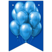 ハッピーバースデーブルーボーイズパーティー写真 バンティングフラッグ (第1の旗)