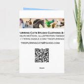 ハッピーバースデーブルーユリシーズバタフライカード カード (裏面)