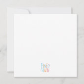 ハッピーバースデーブルー恐竜グリーティングカード カード (裏面)