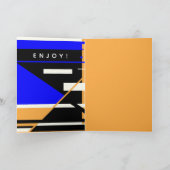 ハッピーバースデーブルー白黒オレンジMCMルック カード (内部)