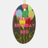 ハッピーバースデーブロアートプリント セラミックオーナメント (右)