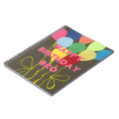 ハッピーバースデーブロアートプリント ノートブック (左側)