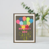 ハッピーバースデーブロアートプリント ポストカード (スタンド正面)