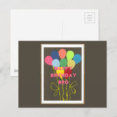 ハッピーバースデーブロアートプリント ポストカード (正面/裏面)