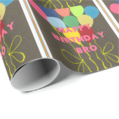 ハッピーバースデーブロアートプリント ラッピングペーパー (ロールコーナー)