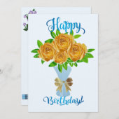 ハッピーバースデーブーケ シーズンカード (正面/裏面)