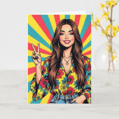 ハッピーバースデーブーマー | おもしろい カード (黄色い花)