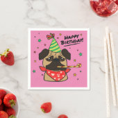 ハッピーバースデープグガール スタンダードカクテルナプキン (インサイチュ)