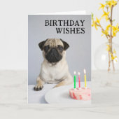 ハッピーバースデープグ カード (黄色い花)