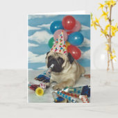 ハッピーバースデープグ カード (黄色い花)