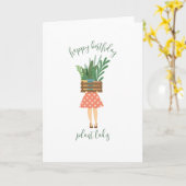 ハッピーバースデープラントレディーカード カード (黄色い花)