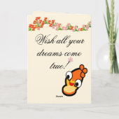 ハッピーバースデープリンセスかわいい顔カード サンキューカード (裏面)