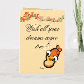 ハッピーバースデープリンセスかわいい顔カード サンキューカード (裏面)