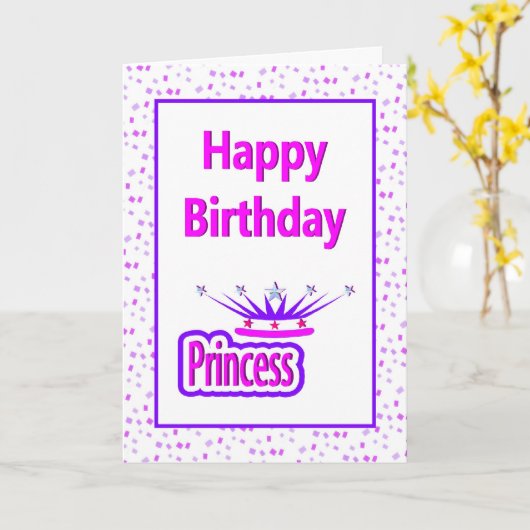 ハッピーバースデープリンセスカード カード (黄色い花)
