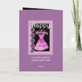 ハッピーバースデープリンセスニースピンクドレス&キャンドル カード (裏面)