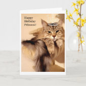ハッピーバースデープリンセス女子グリーティングカード空白の カード (黄色い花)