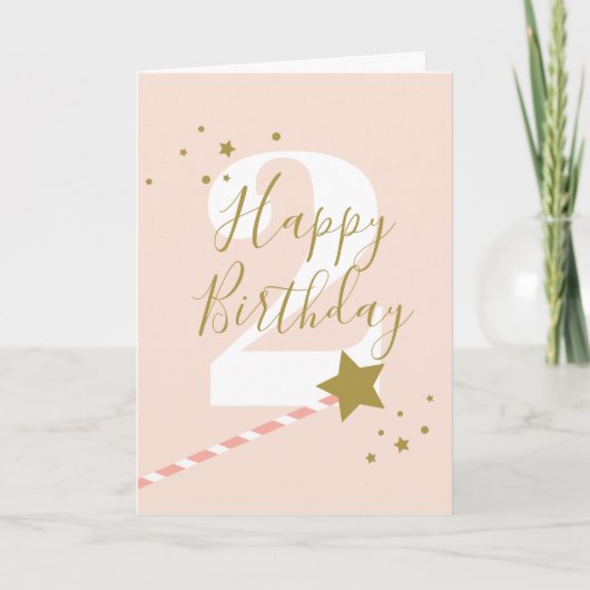 ハッピーバースデープリンセス誕生日カード2歳 カード (正面)