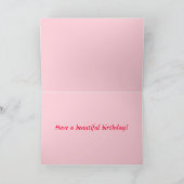 ハッピーバースデープルメリア、ハワイアン カード (内部)