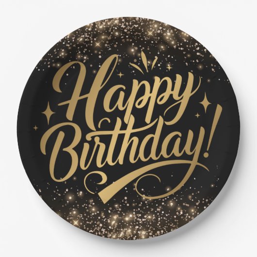 ハッピーバースデープレート ペーパープレート (正面)