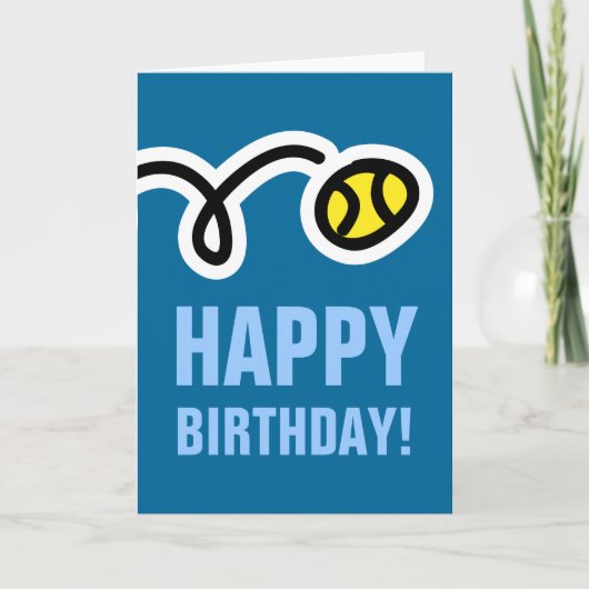 ハッピーバースデープレーヤー用のテニスカード及びファン カード (正面)