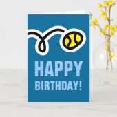 ハッピーバースデープレーヤー用のテニスカード及びファン カード (黄色い花)