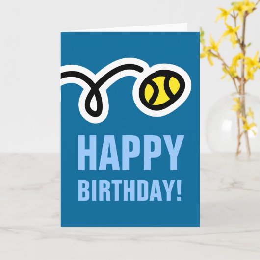 ハッピーバースデープレーヤー用のテニスカード及びファン カード (黄色い花)