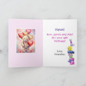 ハッピーバースデーベアアドガールズネーム&エイジ カード (内部)