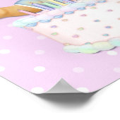 ハッピーバースデーベアガールカスタマイズ- ポスター (角)