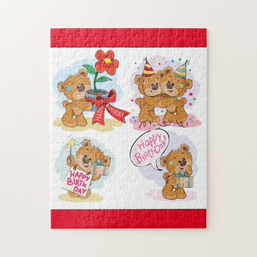 ハッピーバースデーベア ジグソーパズル (縦)
