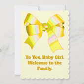 ハッピーバースデーベイビーカード 招待状 (裏面)