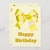 ハッピーバースデーベイビーカード 招待状 (正面/裏面)