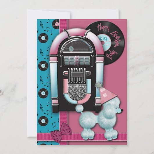 ハッピーバースデーベイビーパーティー招待状 招待状 (正面)