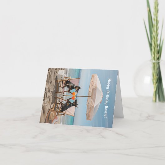 ハッピーバースデーベスティドッグインスパイア誕生日カード サンキューカード (正面)