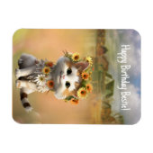 ハッピーバースデーベスティーキュートボホーキャット マグネット (横)