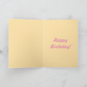 ハッピーバースデーベスティ |ティール（緑がかった色） カード (内部)