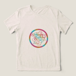 ハッピーバースデーベストウィッシュ レインボー 女性用Tシャツ トライブレンドTシャツ