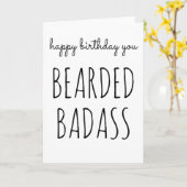 ハッピーバースデーベストセラー髭があるbadass カード (黄色い花)