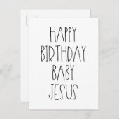 ハッピーバースデーベビーイエスクリおもしろいスマス ポストカード (正面/裏面)