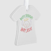 ハッピーバースデーベビーイエス – クリスチャン・クリスマス オーナメント (正面)