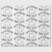 ハッピーバースデーベビーイエス – クリスマスクリスチャン ラッピングペーパー (フラット)