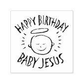 ハッピーバースデーベビーイエス – 宗教クリスマス セルフインキングスタンプ (デザイン)